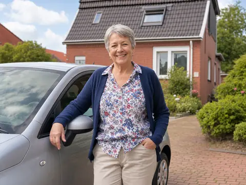 Verkäufer aus Sörup mit dem verkauften Fahrzeug