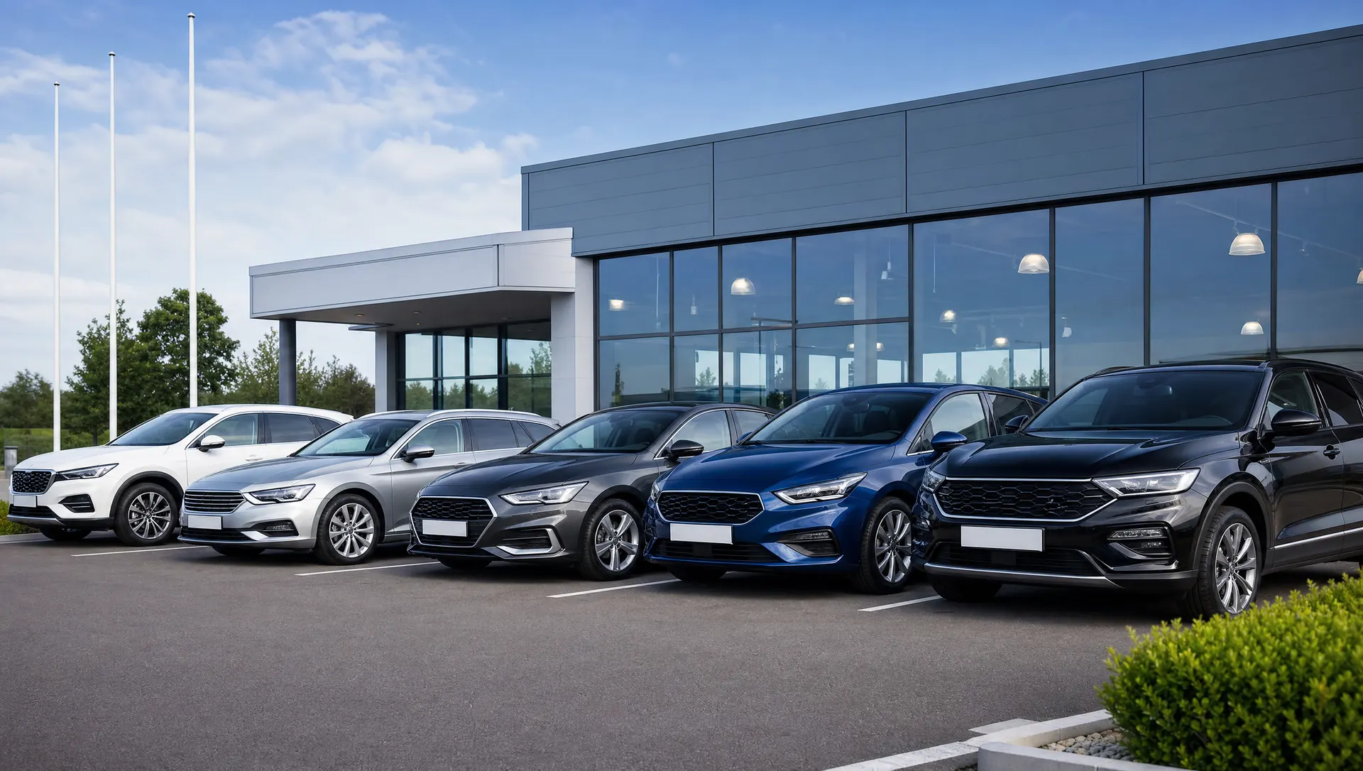 Angekaufte Fahrzeuge vor dem Autohaus – Autoankauf Flensburg